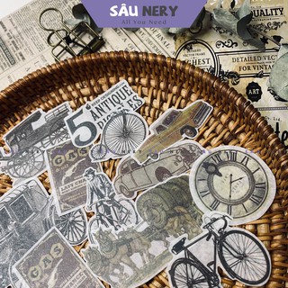 SALE XẢ HÀNG] Sâu Nery - SN156 - Set 60 sticker trang trí cổ điển Vintage_YUXIAN
