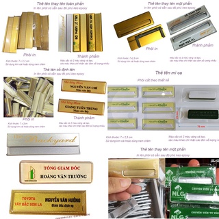 In Thẻ Tên Nhân Viên Theo Yêu Cầu ( Giá đã bao gồm thiết kế - Có Bảo hành )