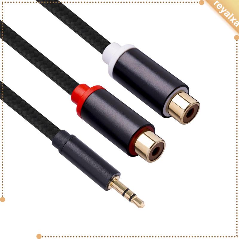 Dây Cáp Chia Cổng 3.5mm Thành Hai Cổng RCA Cho Máy Nghe Nhạc CD TV Stereo