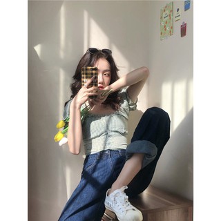 Áo croptop kẻ baby Simbabo