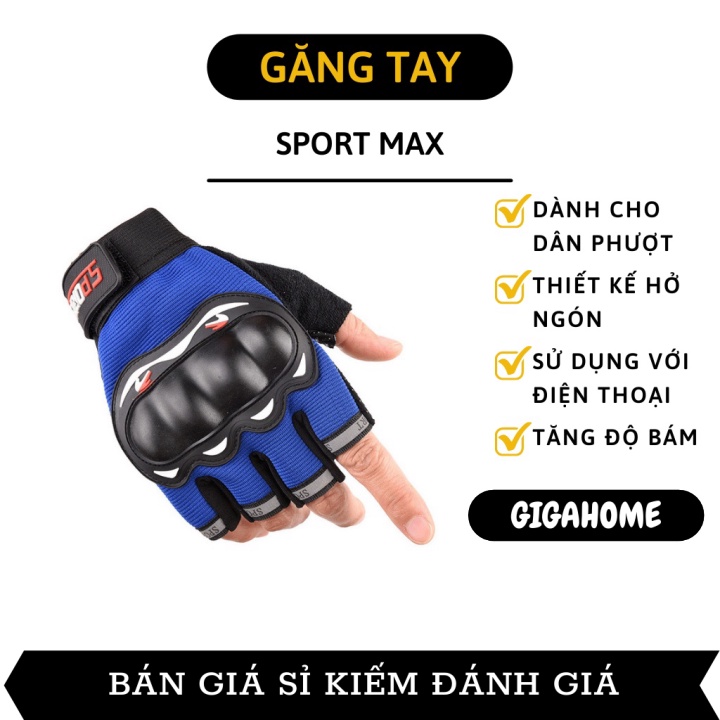 Bao tay   GIÁ VỐN  Găng tay thể thao, thiết kế hở ngón tay tăng cảm giác khi lái xe, dễ dàng sử dụng điện thoại 4956