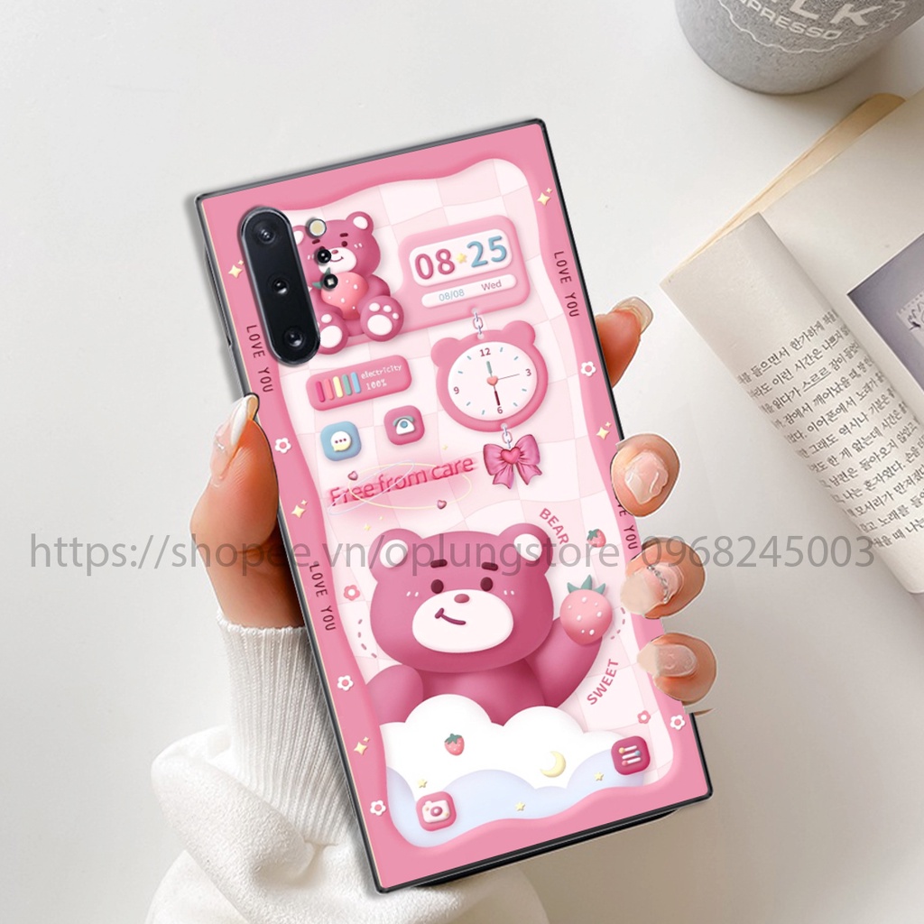 Ốp lưng Samsung Note 10/ Note 10 Plus/ Note 10 Lite/ M60s/ A81 in hình 3D gấu,thỏ cute dễ thương