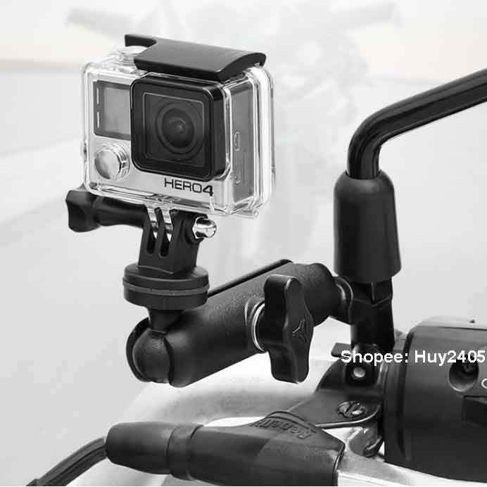 ❃Giá đỡ Camera Hành Trình Gắn Chân Gương Xe Máy Moto Wolf - Phụ Kiện