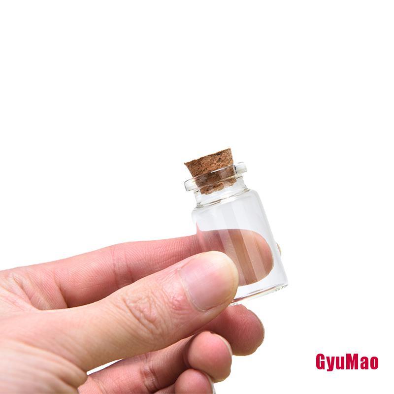 Set 10 Lọ Thủy Tinh Mini rx1GUMO Kèm Nút Bần Dùng Trang Trí Đám Cưới