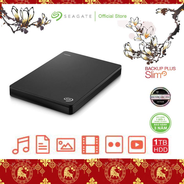 Ổ cứng di động HDD Seagate Backup Plus 1TB 2.5" USB 3.0 (Đen) - Bảo hành 3 năm 1 đổi 1