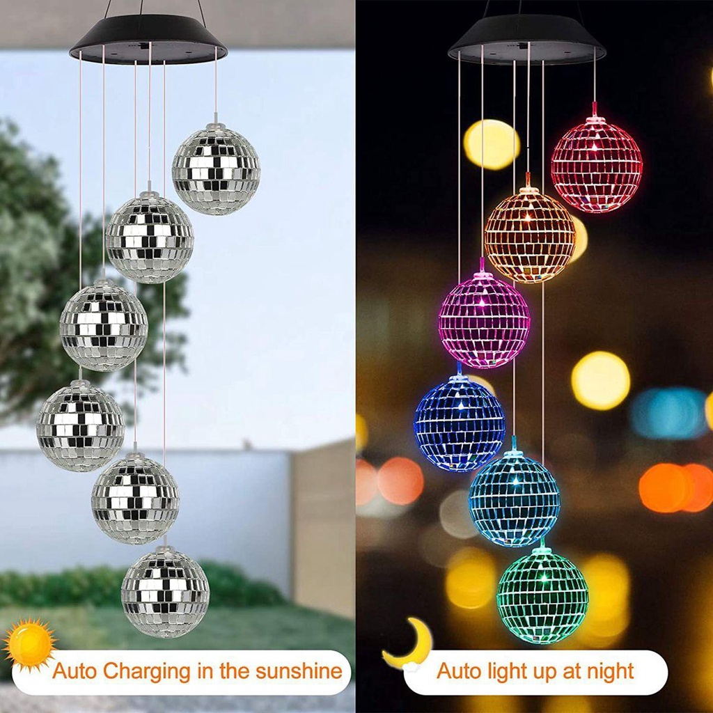 Dalton Chuông Gió Có Đèn led Thay Đổi Màu Sắc Sử Dụng Năng Lượng Mặt Trời