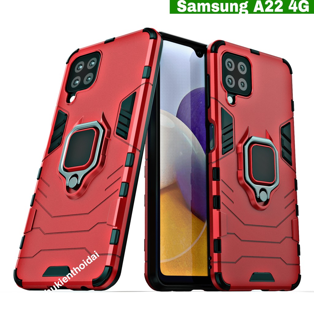 Ốp lưng Samsung A22 4G Iron Man Iring chống sốc giá đỡ xem phim