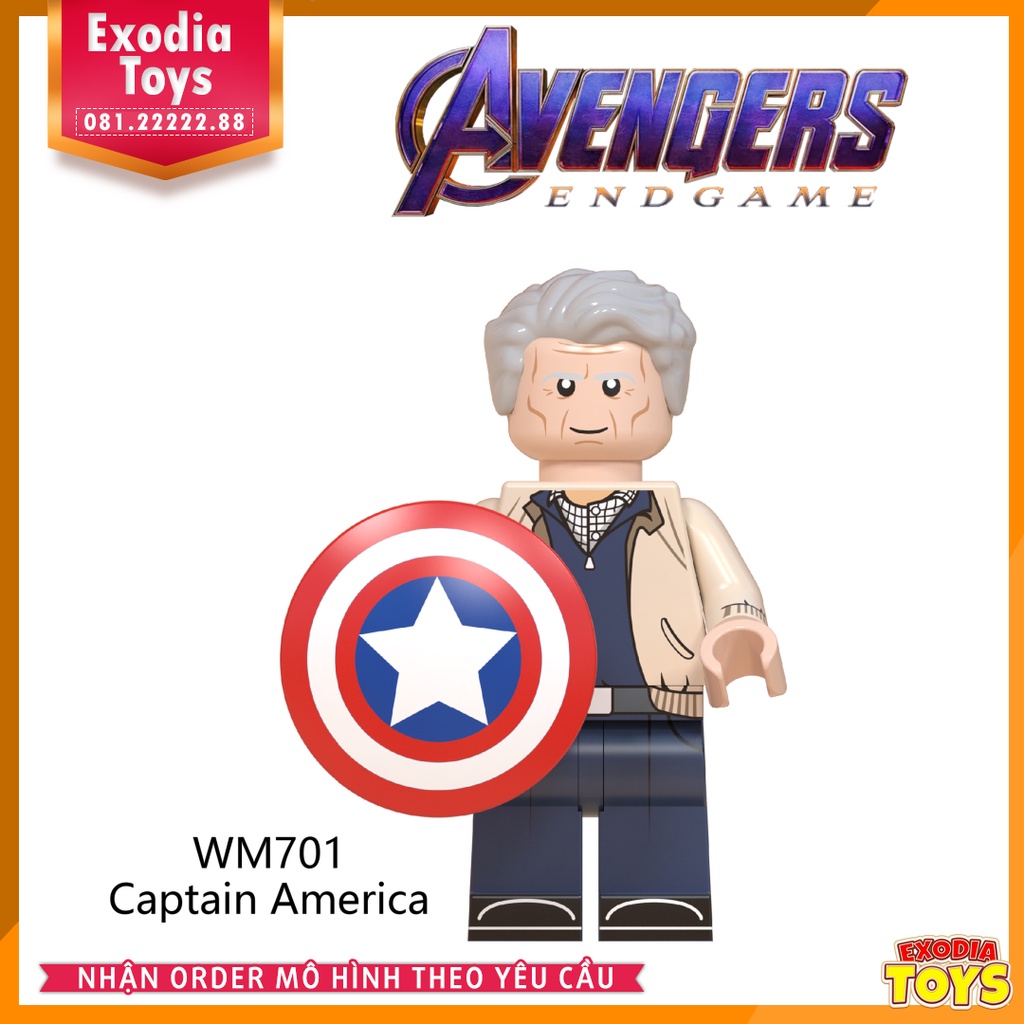 Xếp hình Minifigure Marvel Biệt đội siêu anh hùng Avenger Endgame - Đồ Chơi Lắp Ghép Sáng Tạo - WM6061