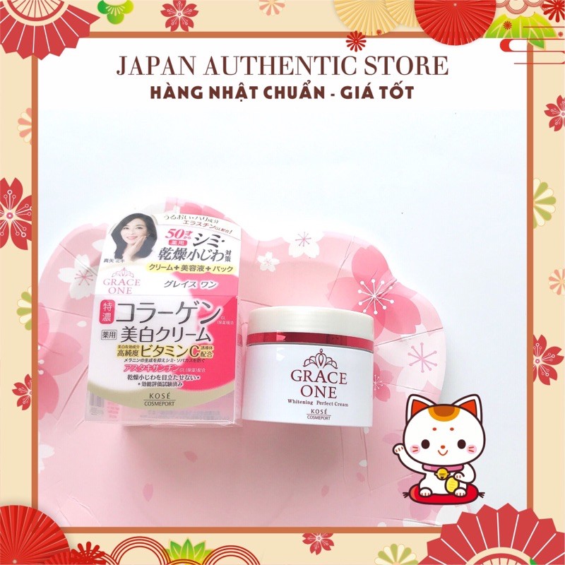 [CAM KẾT CHUẨN NHẬT] Kem dưỡng da Kose Grace One Perfect Gel Cream UV và EX dành cho các mẹ U50