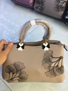 Túi công sở thêu lá size 25