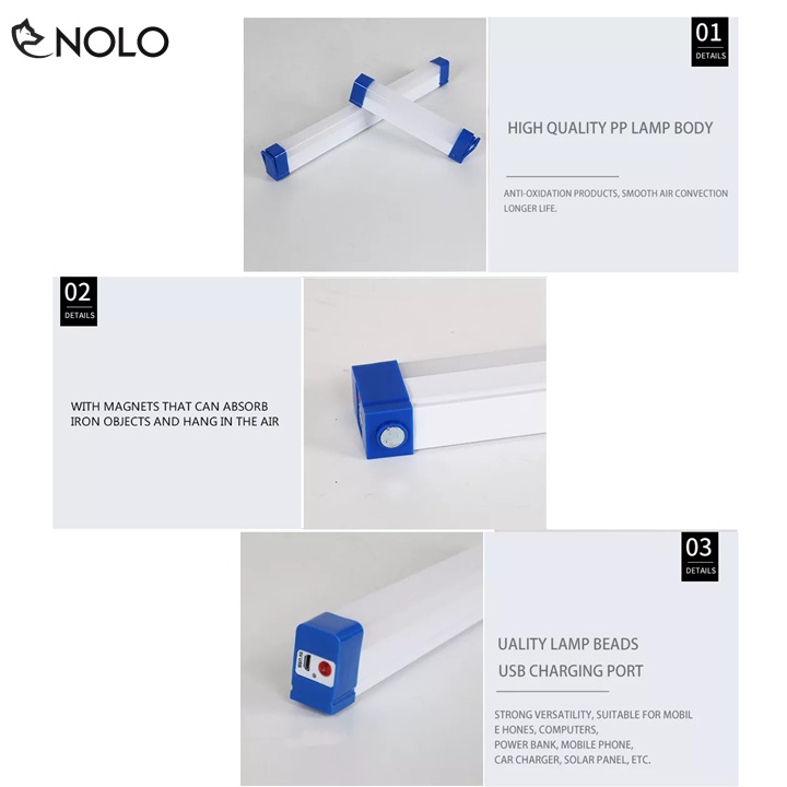 Đèn Tuýp Tube Dài 17cm 32cm 52cm Pin Sạc Model T5M Có 4 Chế Độ Sáng Dung Lượng Pin Cao Có Thể Treo Hoặc Hít Nam Châm