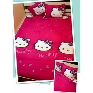 Vỏ gối ôm xoa nhung hello kitty nơ