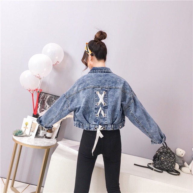 ⚡️ Áo Khoác Jeans Đan Dây Lưng - 050