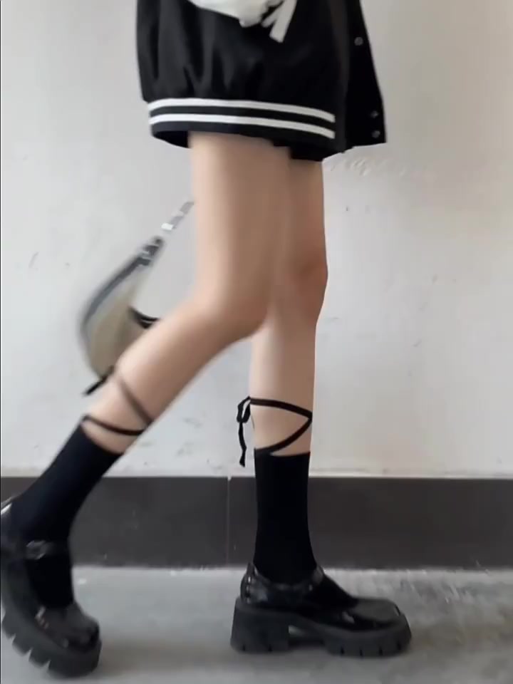 Tất cổ cao Jengiang có dây buộc Vớ Lolita cao cổ phong cách nữ sinh điệu đà Nhật Bản Hàn Quốc | BigBuy360 - bigbuy360.vn