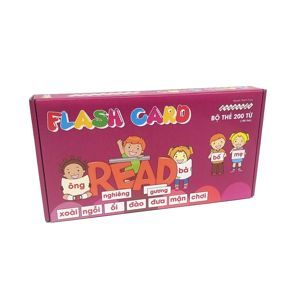 Bộ thẻ học Flash Card Glenn Doman chuẩn 100% - Bộ 200 từ đơn cho bé