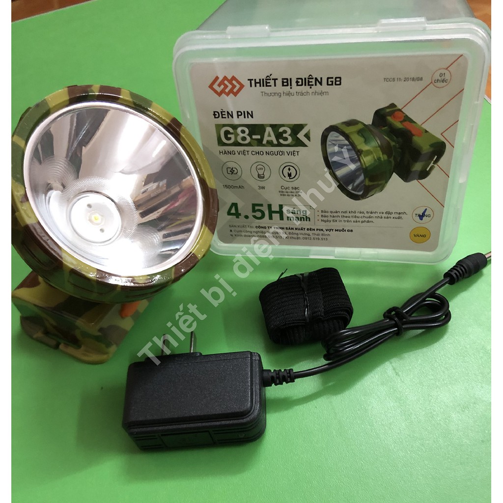 Đèn Pin Đội Đầu Siêu Sáng A3 Pin Sạc  -