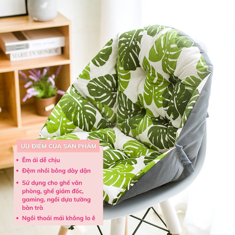 Đệm Tựa Lưng HOMIES, Đệm ngồi bệt, lót ghế 2 trong 1 - Ruột Bông Tinh Khiết Loại Đẹp - 50cm X 50cm (Được Chọn Mẫu)