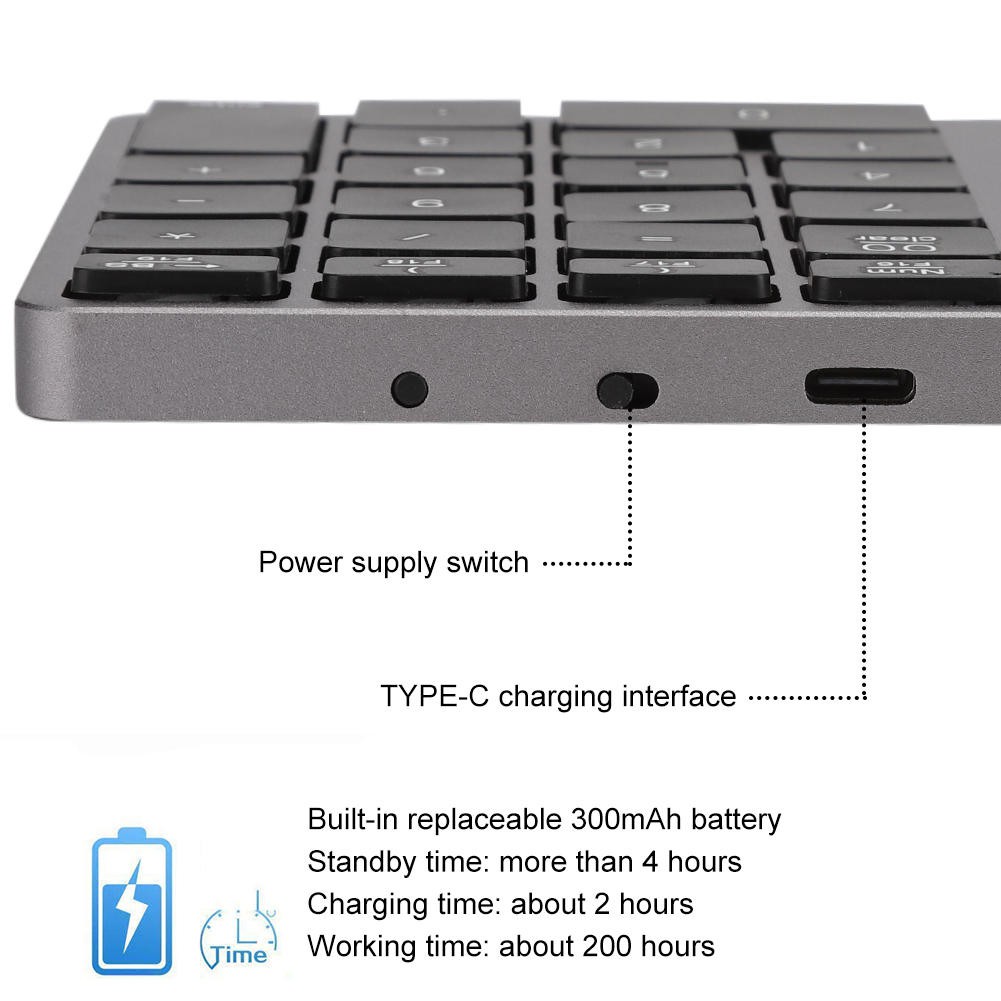 Bàn Phím Số Bt308 35 Phím Siêu Mỏng Kết Nối Bluetooth 5.0 | BigBuy360 - bigbuy360.vn