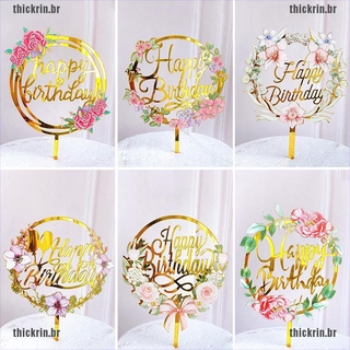 Chữ Happy Birthday Cắm Bánh Kem Trang Trí Sinh Nhật