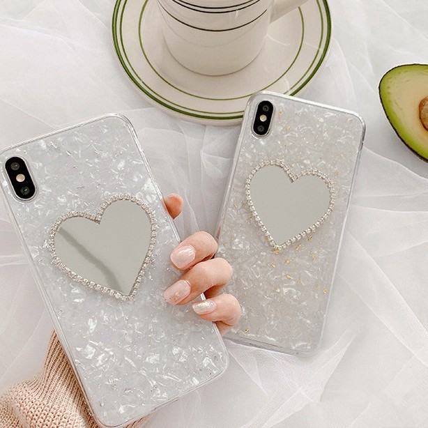 Ốp điện thoại mềm có gương trang điểm cho iPhone 11 Pro Max X Xs XR XS Max 8 7 6s 6 SE 5s 5 6P/6sP 7P/8P | BigBuy360 - bigbuy360.vn