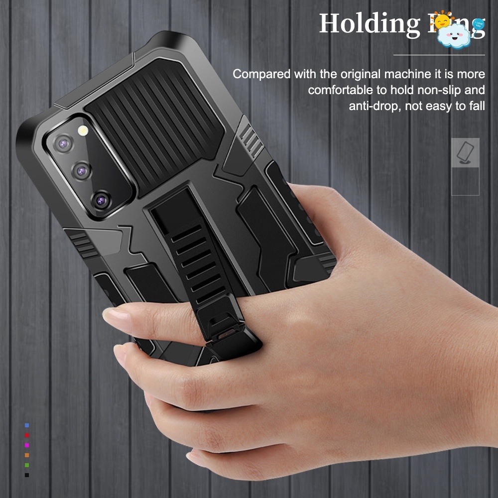 Anti-knock Armor Case For Samsung Galaxy A10 M10 A20 A30 A50 A50S A30S A70 A70S J2 Core J4 J6+ J7 Nxt J7 Prime On7 Note 10 Plus G532 Slide bracket Back Cover Phone Protective Cover
