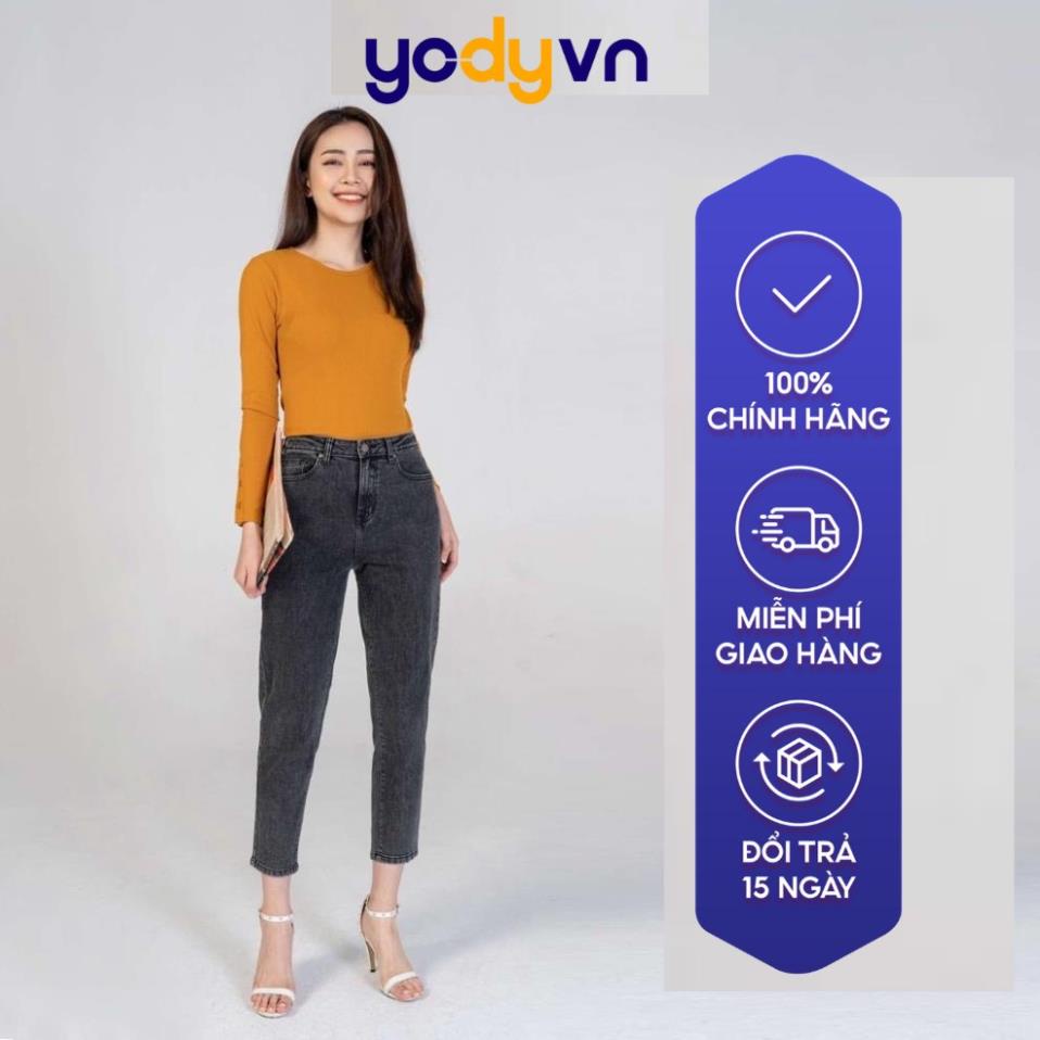 Quần Jeans nữ YODY dáng Baggy vải bò, xuất xin, ống côn, cá tính trẻ trung co dãn 4 chiều QJN3126 🥇 ! ,