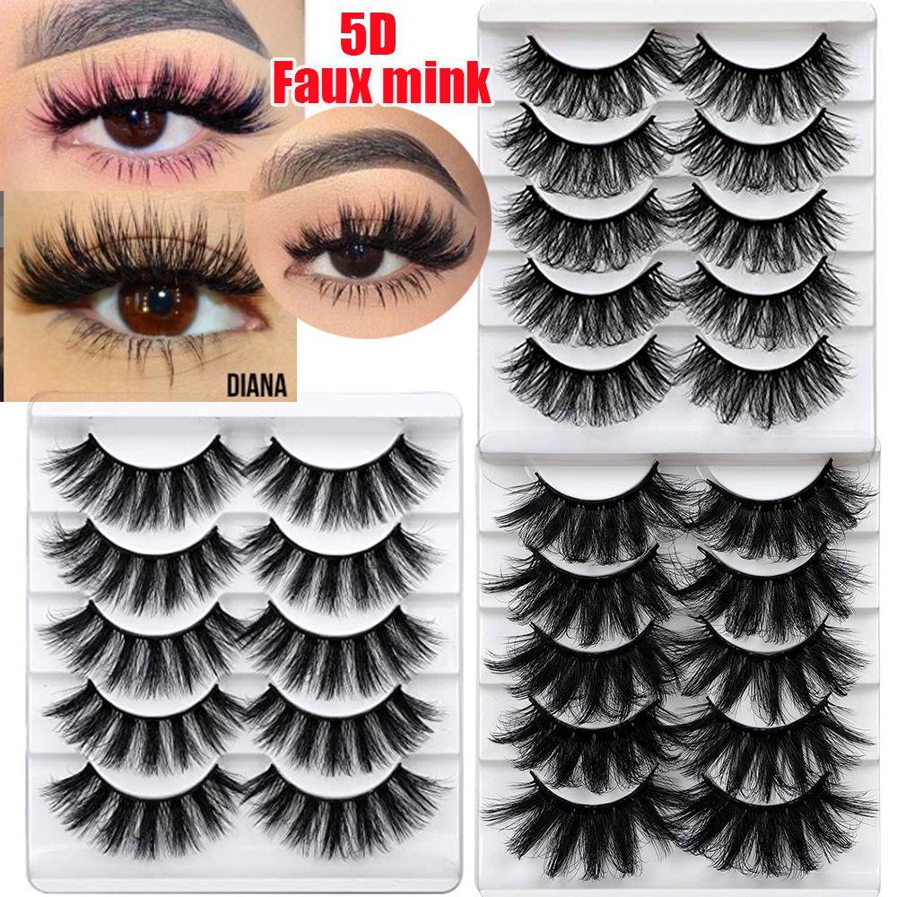 CACTU Set 5 Cặp Lông Mi Giả Mềm Mại Có Thể Tái Sử Dụng SKONHED