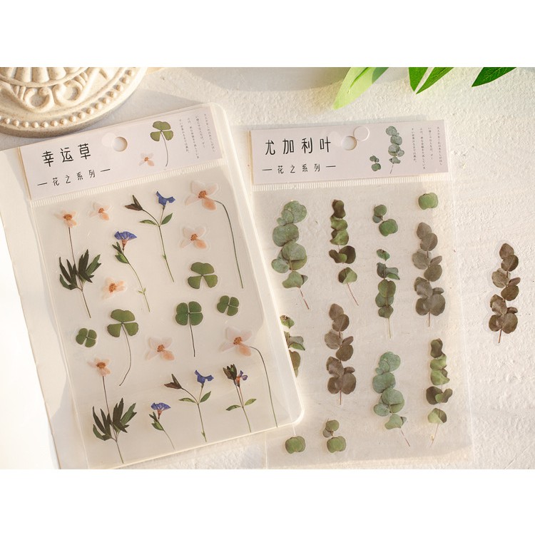 STI35 Miếng dán sticker trang trí DIY phong cách retro vintage - size nhỏ