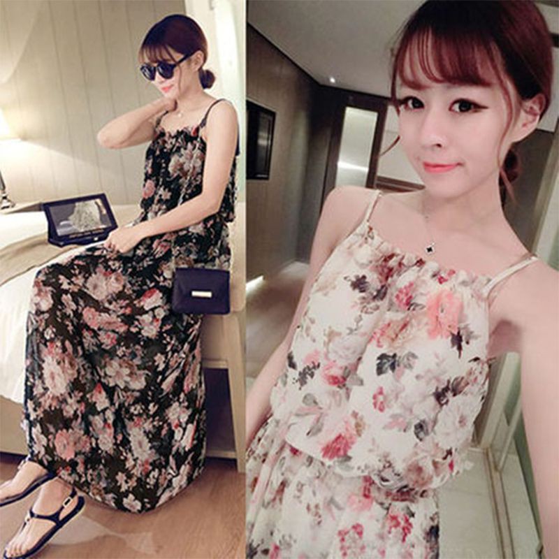 Đầm maxi hoa hai dây quyến rũ cho nữ | BigBuy360 - bigbuy360.vn