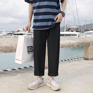 Quần KaKi Ống Suông cạp chun Nam - Nữ 3 màu đen, trắng, be Unisex Basic