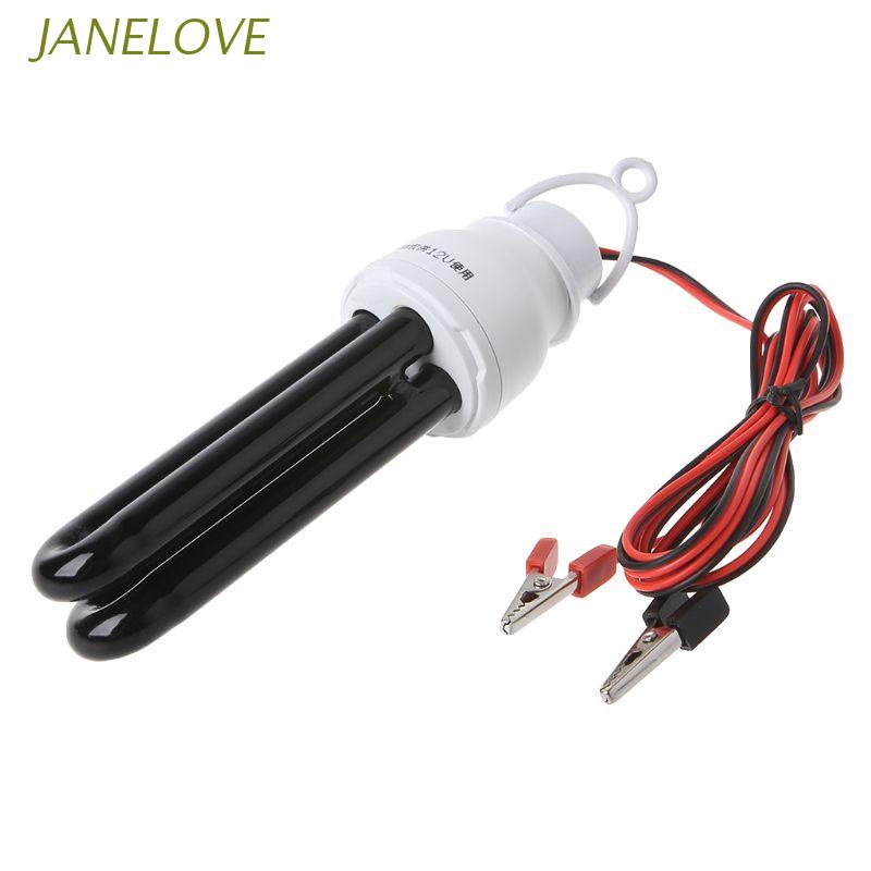 1 bộ bóng đèn UV 12V 20W tiết kiệm năng lượng màu đen