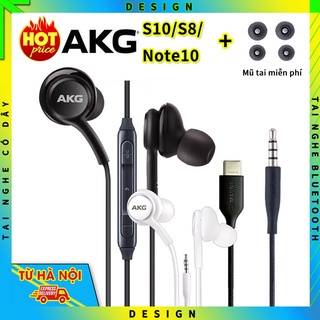 Tai nghe nhét tai loại gốc AKG với cáp loa siêu trầm S10 3,5mm, tai nghe giao diện phổ quát, tai nghe stereo có vi mô