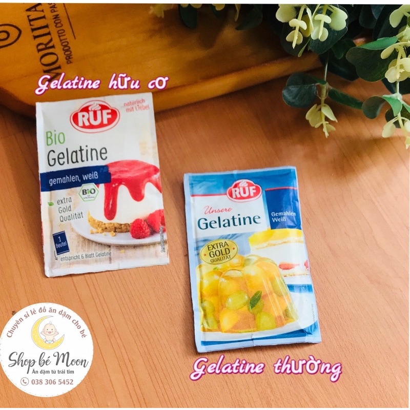 [MẪU MỚI] Bột Gelatine/Gelatin hữu cơ Ruf