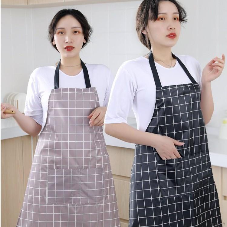 Tạp Dề Không Tay Họa Tiết Caro Phong Cách Nhật Bản