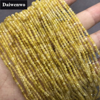Chuỗi hạt đá mắt mèo màu vàng tự nhiên nhỏ 2mm để làm DIY
