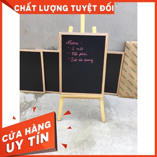 Bảng menu đen 50*70cm khung gỗ kết hợp Giá đỡ
