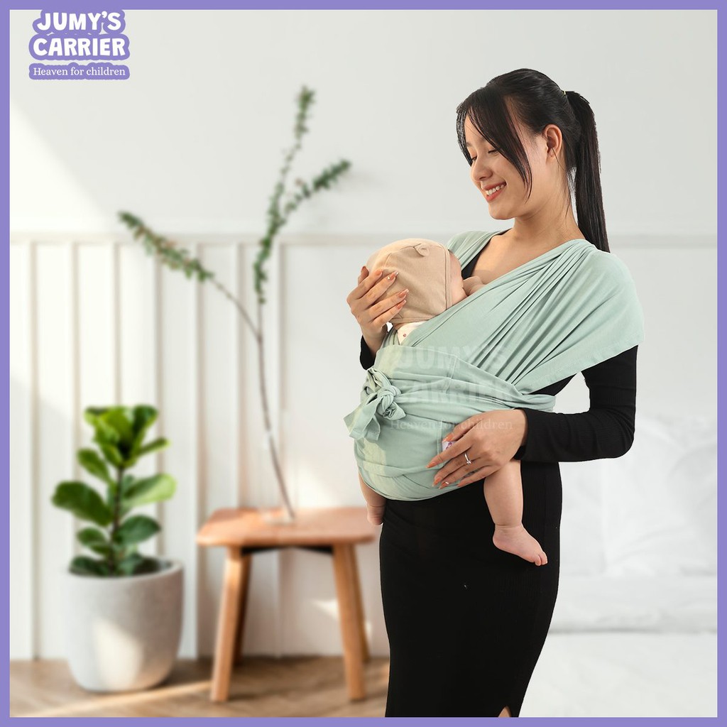 Địu vải em bé JUMY - chất vải cotton thoáng mát giúp bé ngủ say mẹ rảnh tay - Nhiều màu