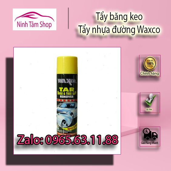 Chai xịt tẩy keo, tẩy băng dính, nhựa đường WAXCO 550ml ( nk Malaysia )