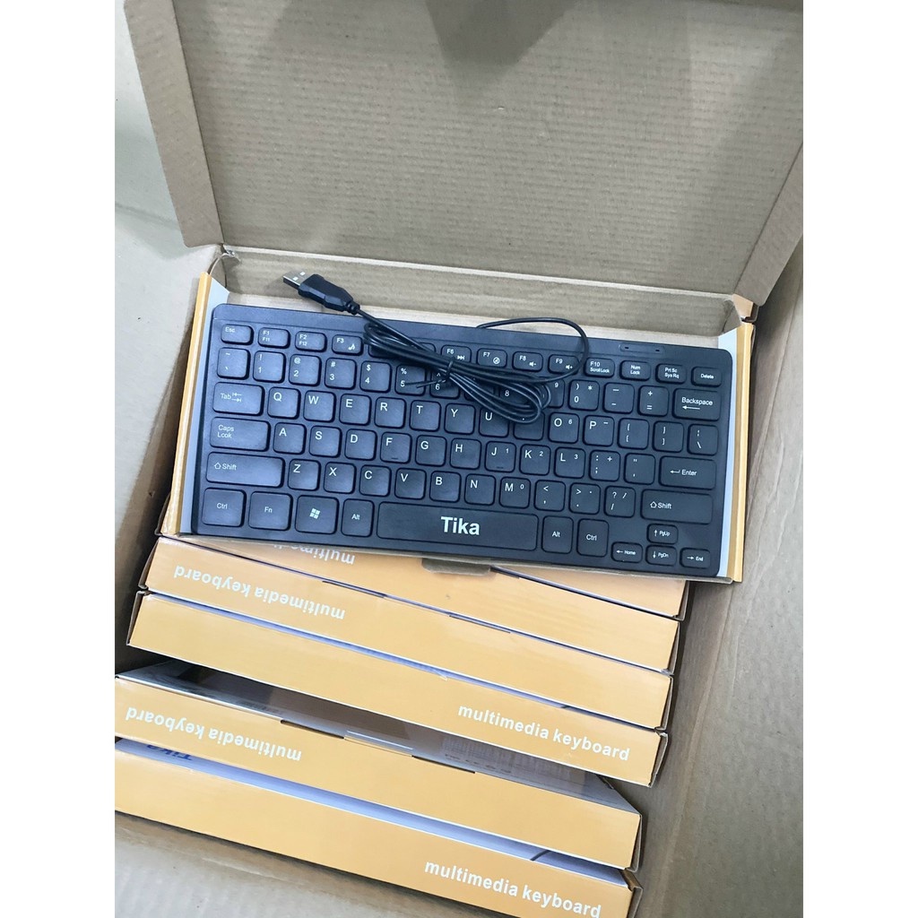 Bàn phím laptop mini GNET GK64 Led phím gọn nhẹ chính hãng, bàn phím máy tính tika 1000 có dây USB siêu bền