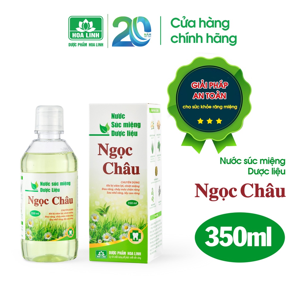 Nước súc miệng dược liệu Ngọc Châu 350ml