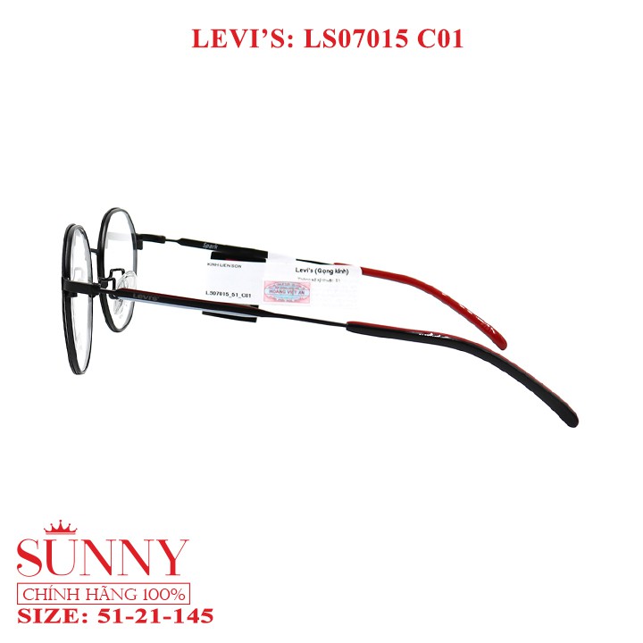 Gọng kính chính hãng nam nữ Levis LS07015 màu sắc thời trang, thiết kế dễ đeo