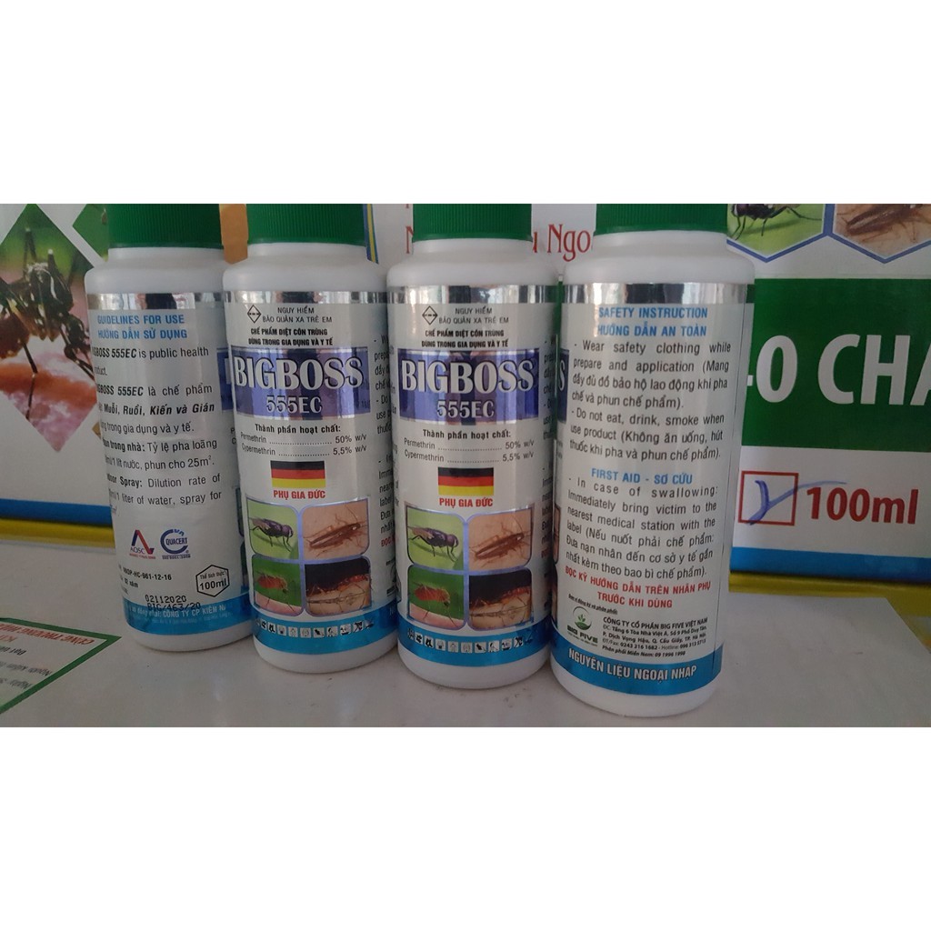 (CHÍN HÃNG) tHUỐC DIỆT CÔN TRÙNG BIGBOSS 555EC Chai 100ml