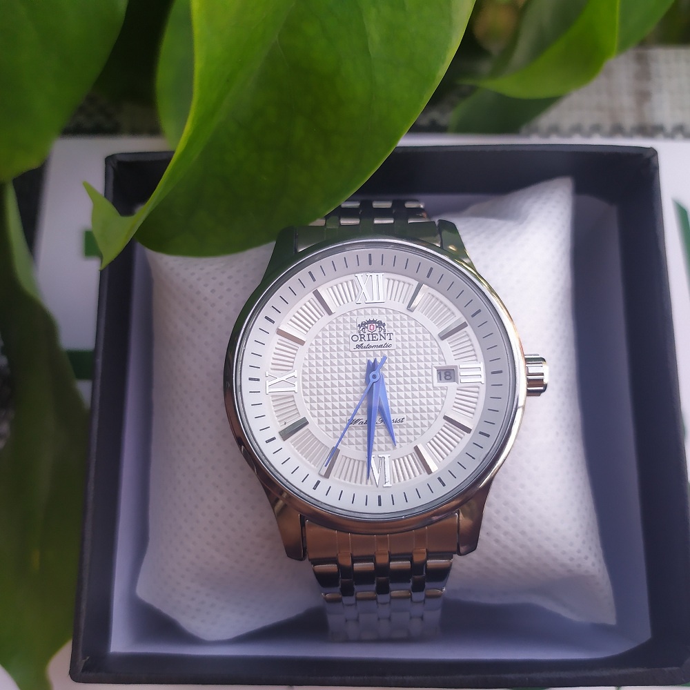 Đồng hồ nam Orient dây thép máy nhật cao cấp