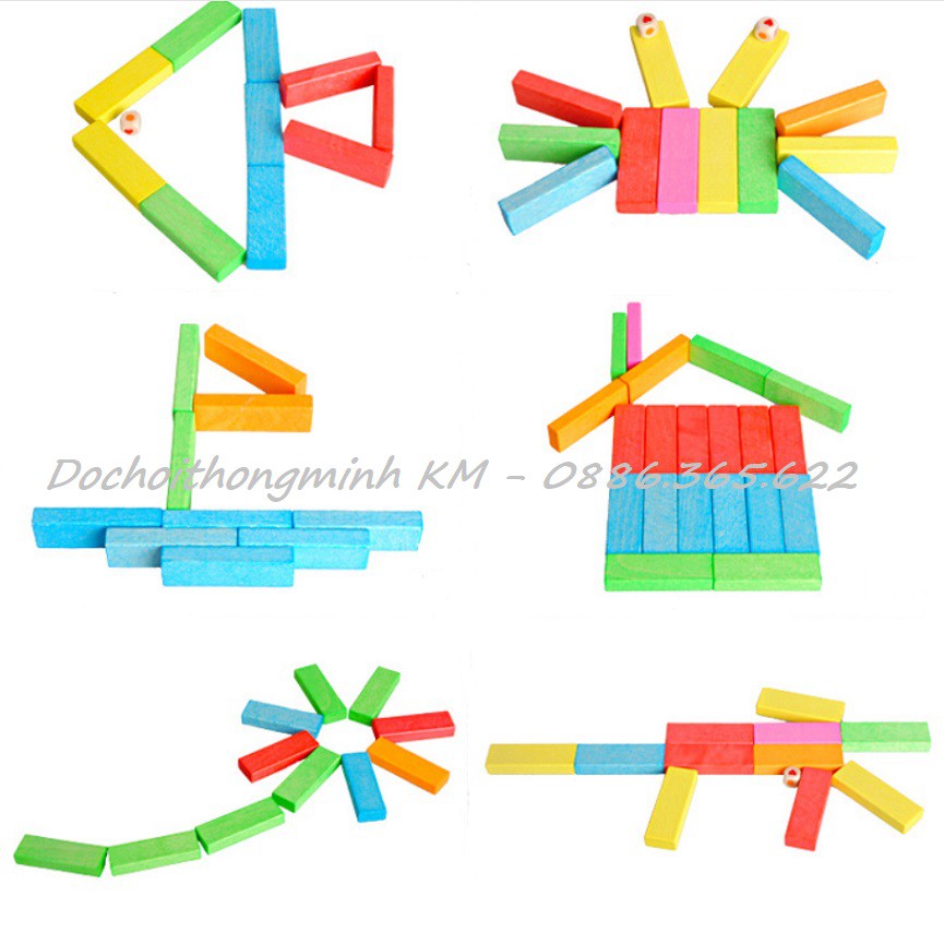 Bộ Đồ Chơi Rút Gỗ Wood Toys Hình Số - Gồm 51 Thanh Gỗ - Trò Chơi Trí Tuệ Dành Cho Mọi Lứa Tuổi ( Loại Lớn )