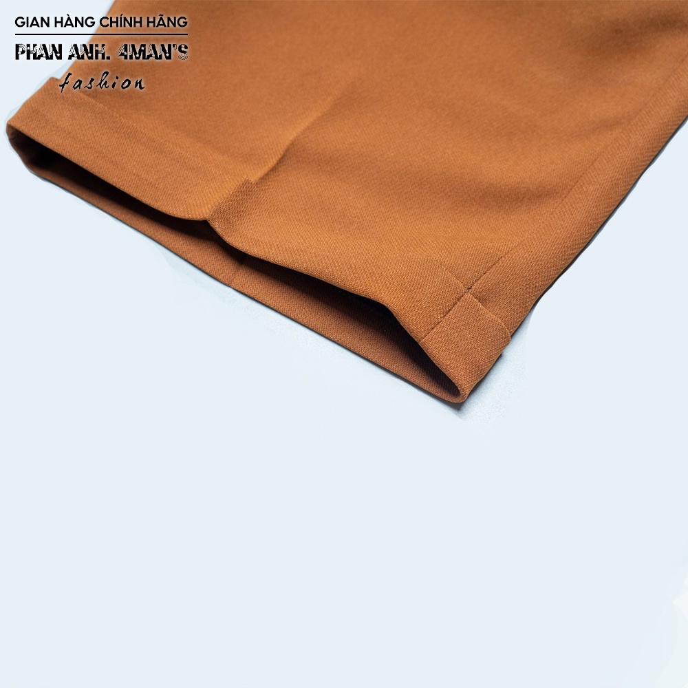 Quần short nam Phananh.4mans màu vàng bò trẻ trung năng động hiện đại tặng kèm hộp