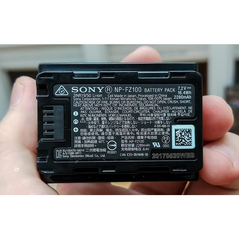 Pin Sony NP-FZ100 cho Sony A7 Mark III, Sony A7R Mark III, Sony A9 Chính hãng Sony Việt Nam