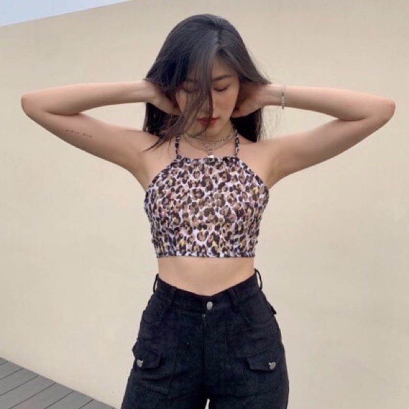 Áo ERRORIST Lace yeri màu trắng/da beo