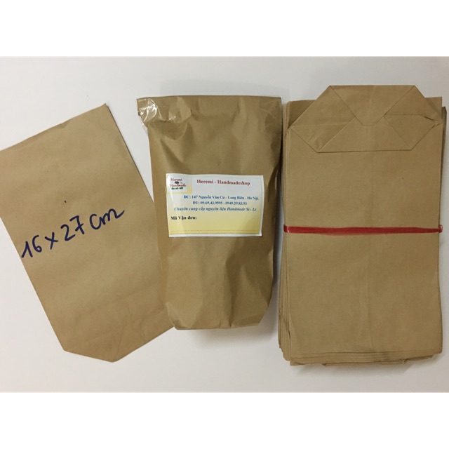 Túi giấy xi măng size 16x27cm (10-50 túi)