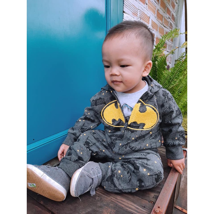 BỘ NỈ BATMAN CHO BÉ TRAI/ BỘ NỈ ẤM CHO BÉ TỪ 3-24M
