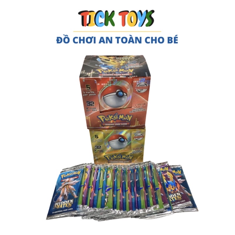 Hộp 160 Thẻ Bài Pokemon TCG Bóng TTS03
